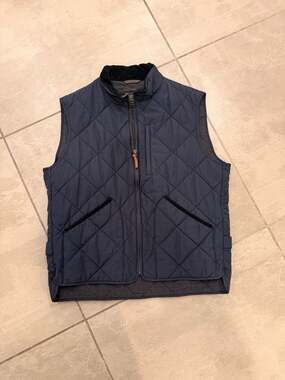 J.Crew Sussex Quilted Vest with PrimaLoft Men's Large Navy Blue